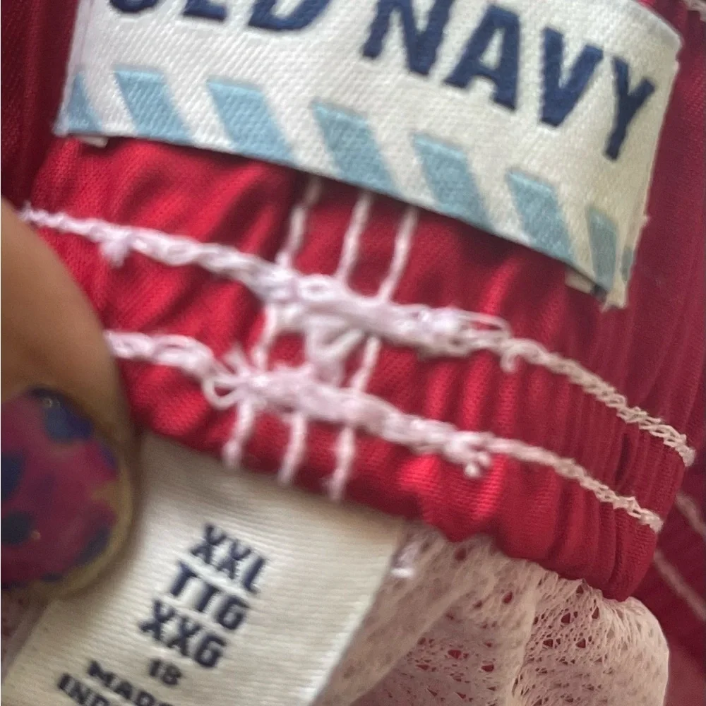 Old navy red swim trunks